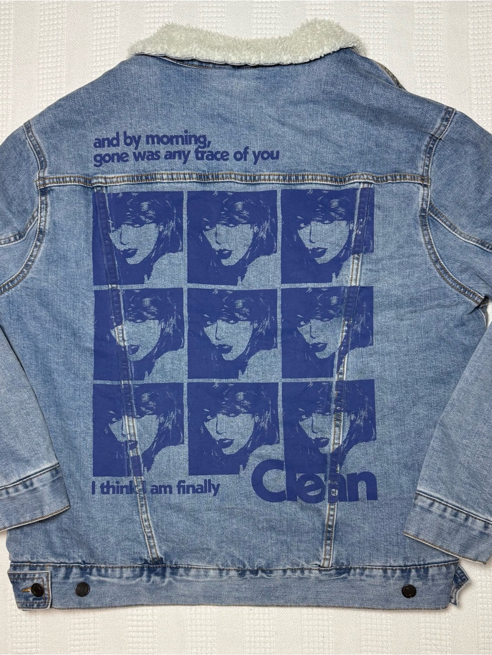 Taylor Swift 1989 Taylors Version Clean Denim Jacket Sherpa L